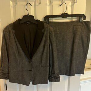 Women's Express Gray&Black 2-Piece Skirt Suit (Sz 12)